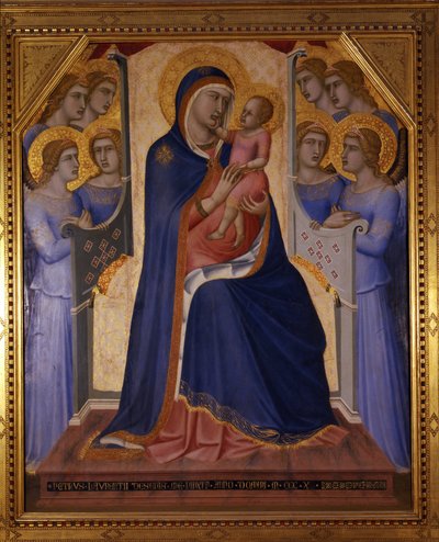 Madonna with Child among Eight Angels by Pietro Lorenzetti